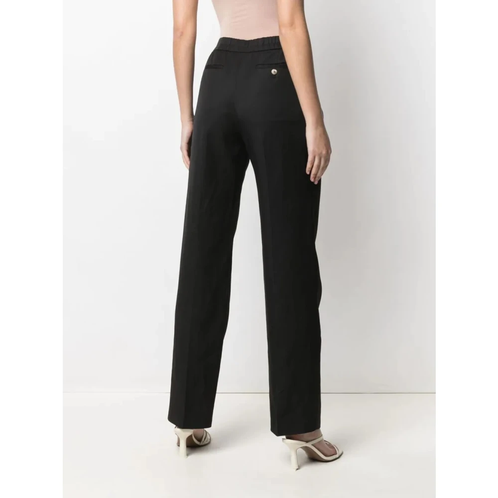 Loulou Studio Straight Trousers Black Dames