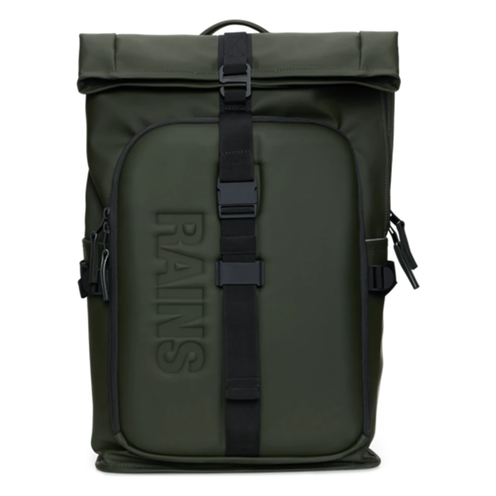Rains Texel Molded Rugzak Stijlvol Praktisch Organizer Green Unisex
