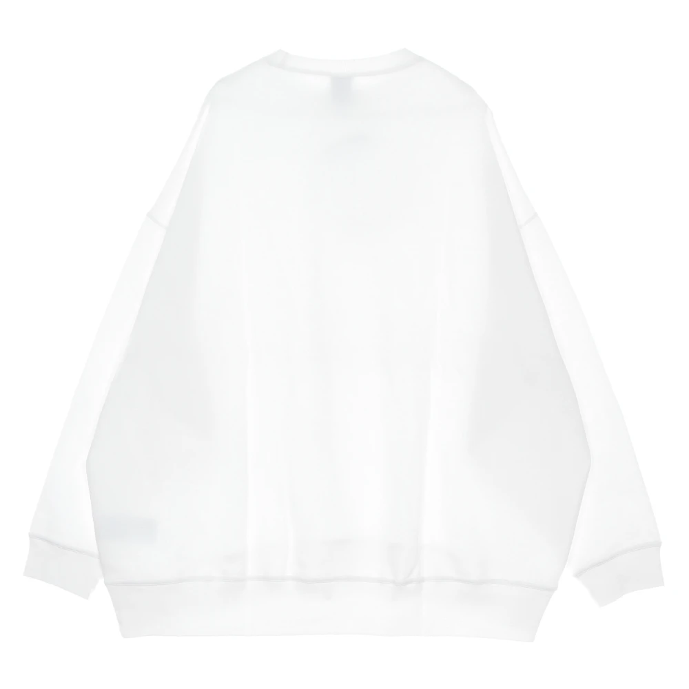 Nike Essentials Crewneck Sweatshirt Fleece Oversized Wit Zwart White Dames