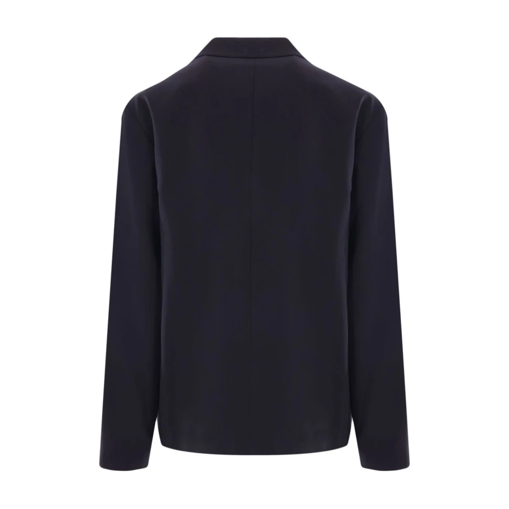 Marni Blauwe Wol Single-Breasted Jas Blue Heren