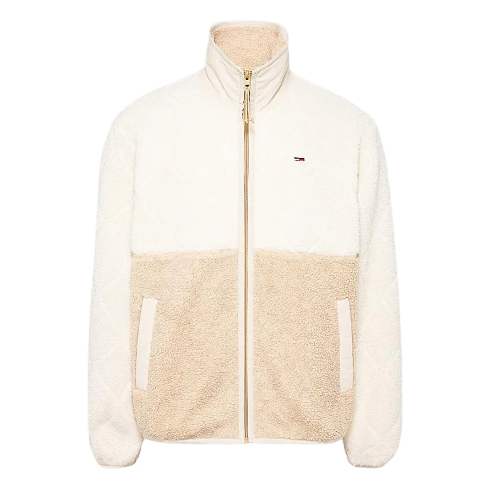 Tommy Hilfiger Kleur Blok Sherpa Jas Beige Heren