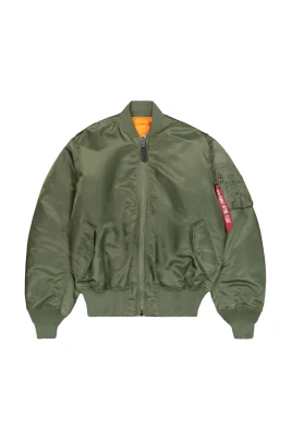 Grön Nylonjacka MA-1 Stil