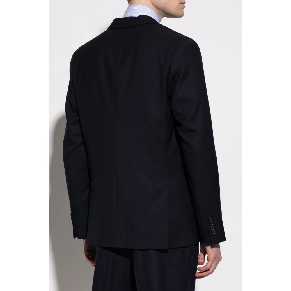 Paul Smith Wollen blazer met zakken Blue Heren