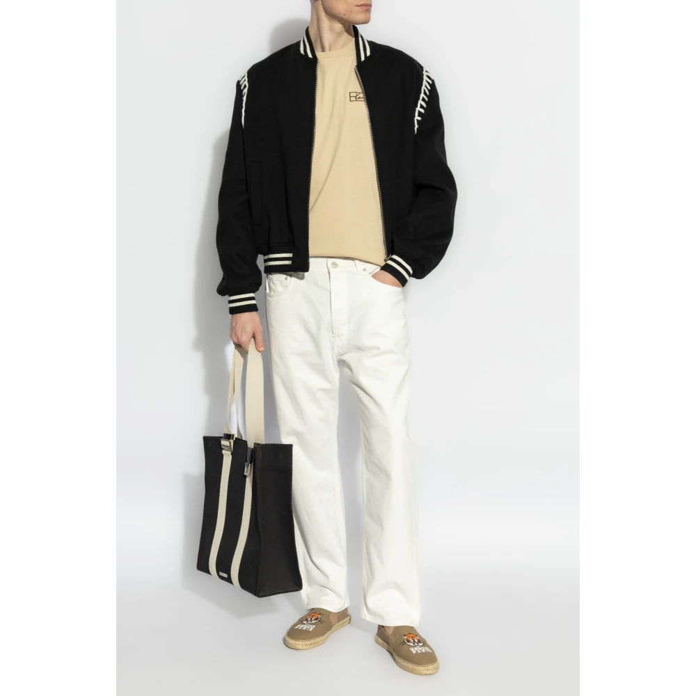 Kenzo T-shirt met logo Beige Heren