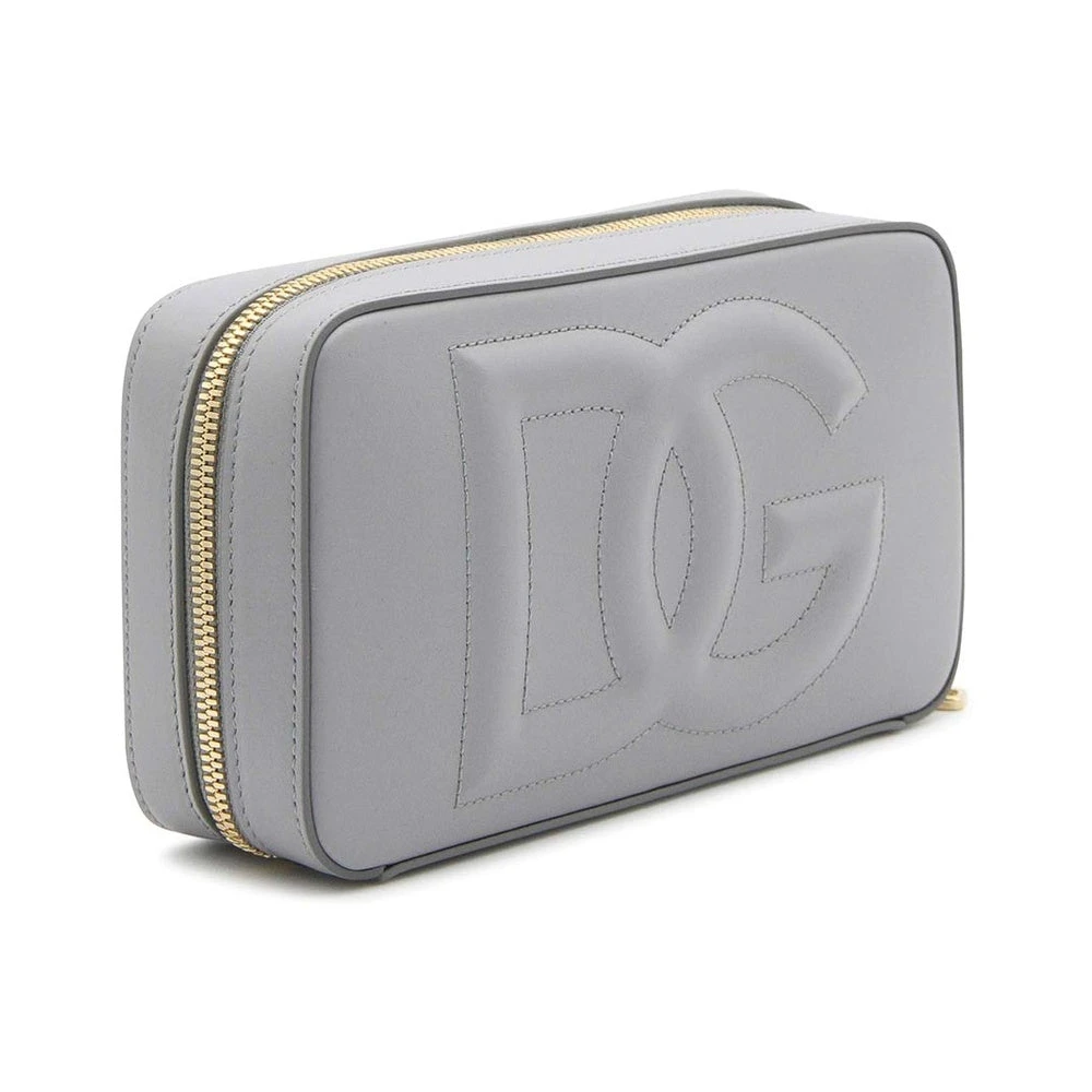 Dolce & Gabbana Logo Kleine Cameratas Vrouwen Gray Dames
