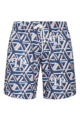 Swim Trunks Hexagon Monogram