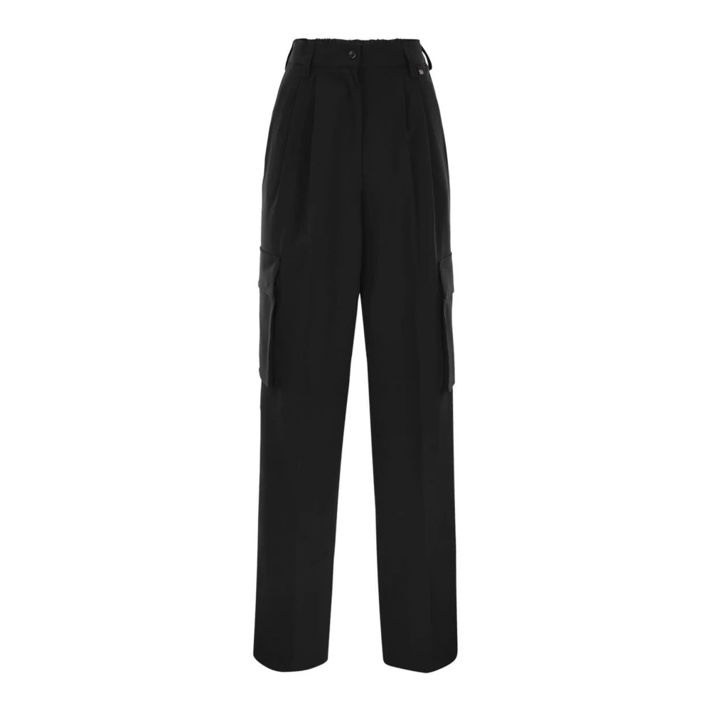 Herno Donna Nero Pantaloni, M, New,