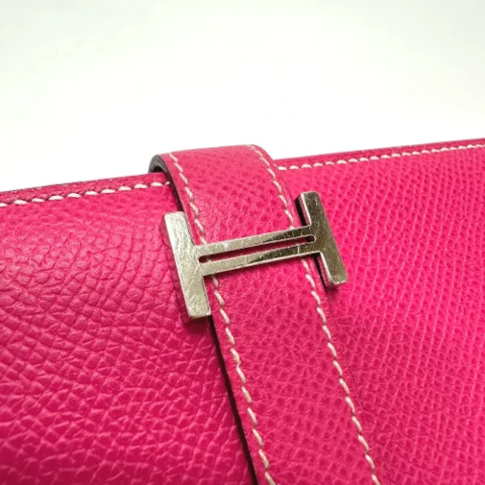 Hermès Vintage Pre-owned Leather wallets Pink Dames