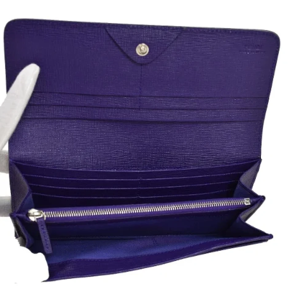 Fendi Vintage Pre-owned Leather wallets Purple Dames