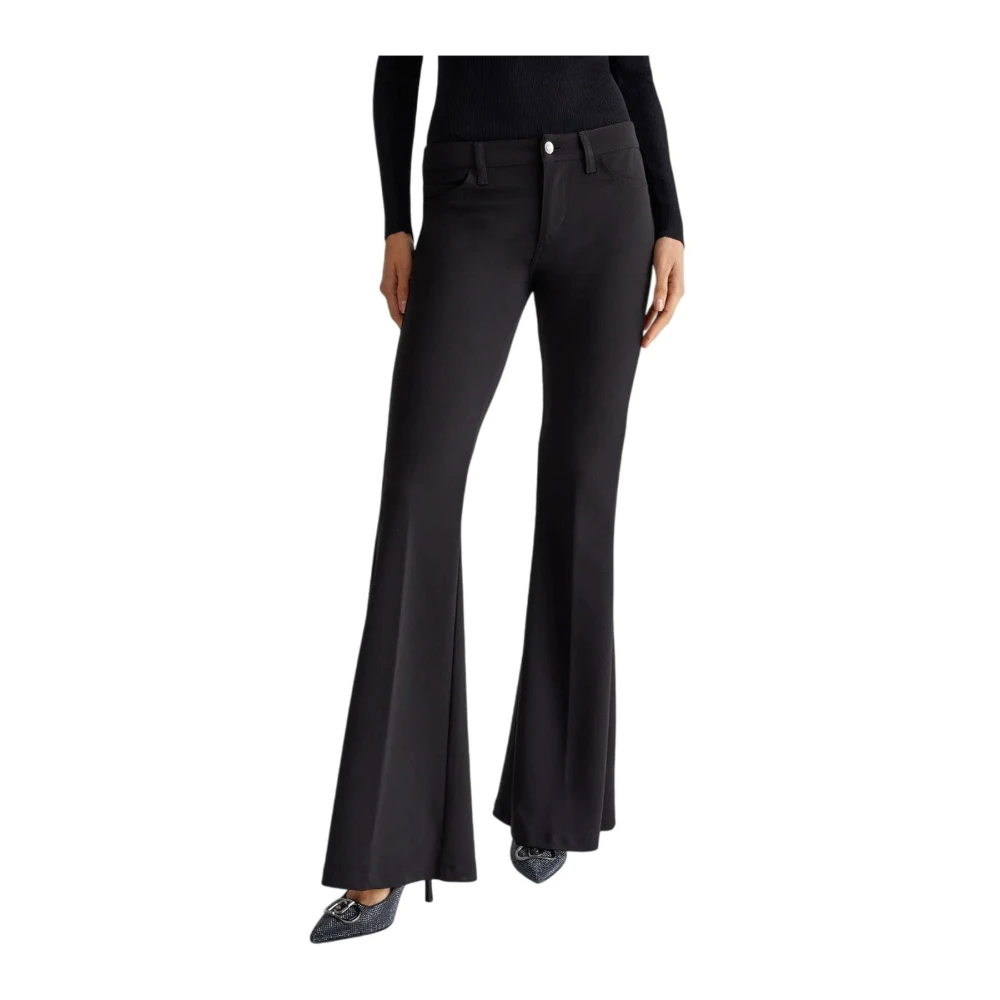 Liu Jo Elegante Stretch Polyester Elastaan Broek Black Dames