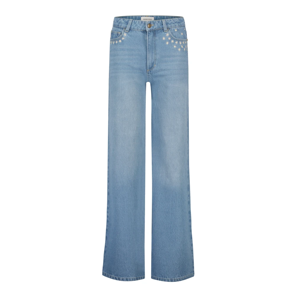 Fabienne Chapot Thea Wide Jeans Hoge taille Wijde pijpen Niet-elastisch Blue Dames