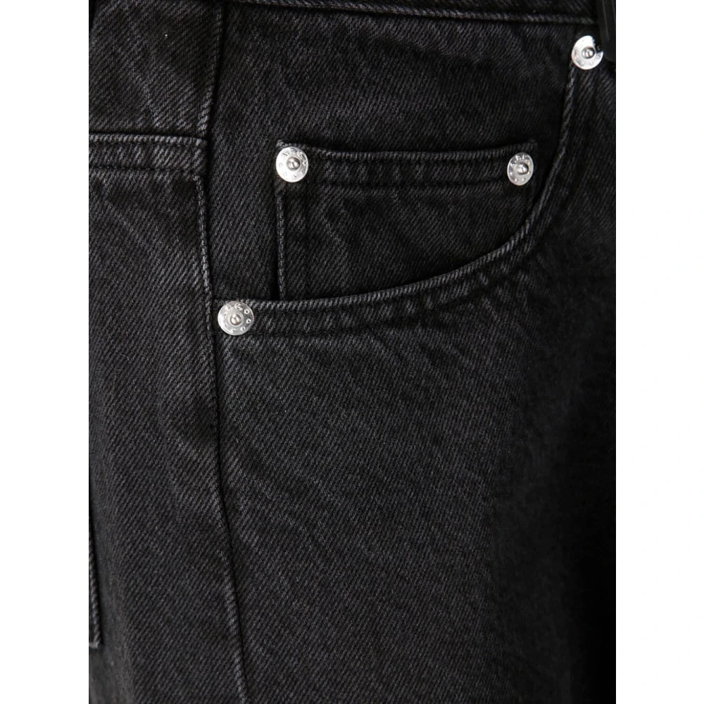 A.p.c. Zwarte Denim Broek Rechte Pasvorm Black Heren