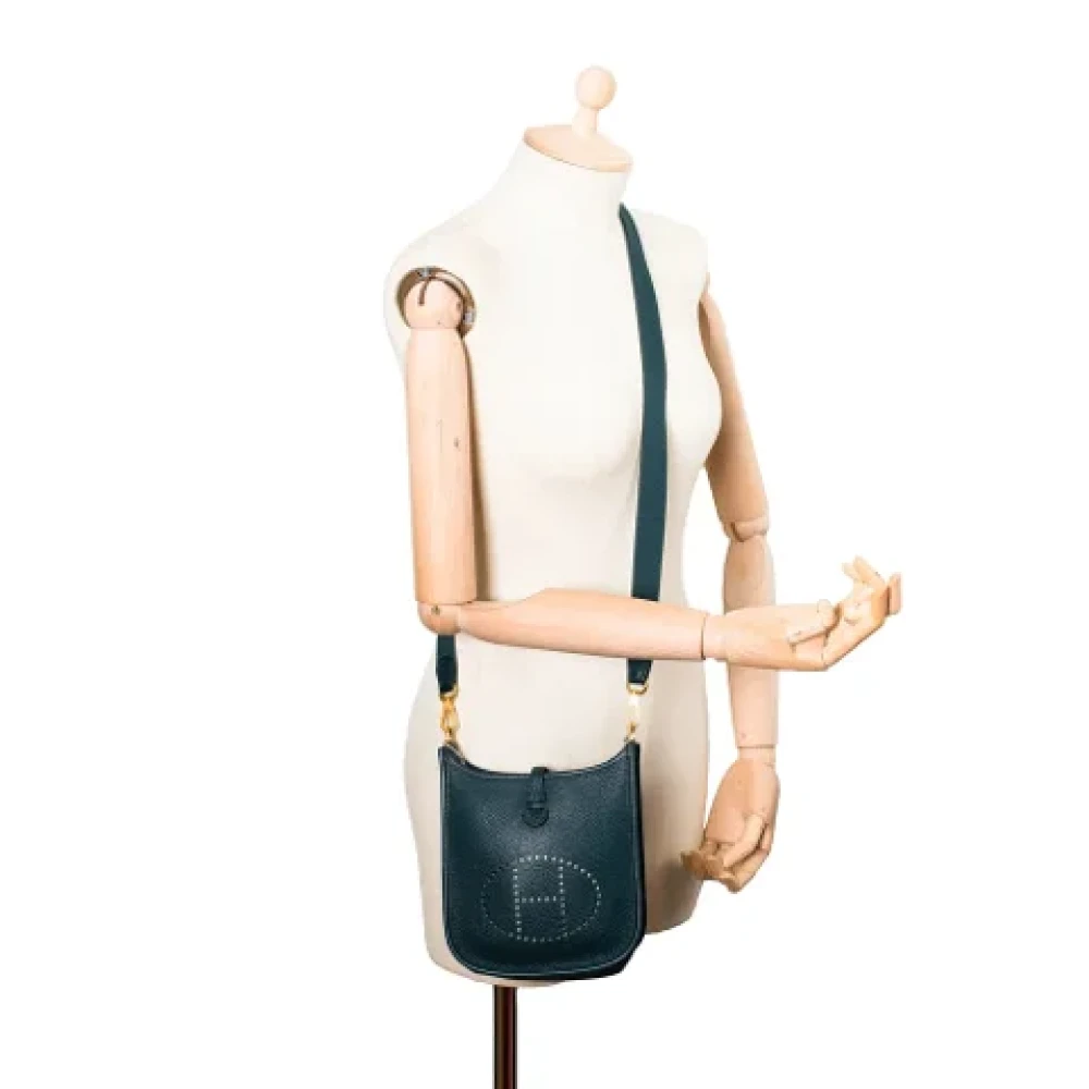 Hermès Vintage Pre-owned Leather shoulder-bags Green Dames