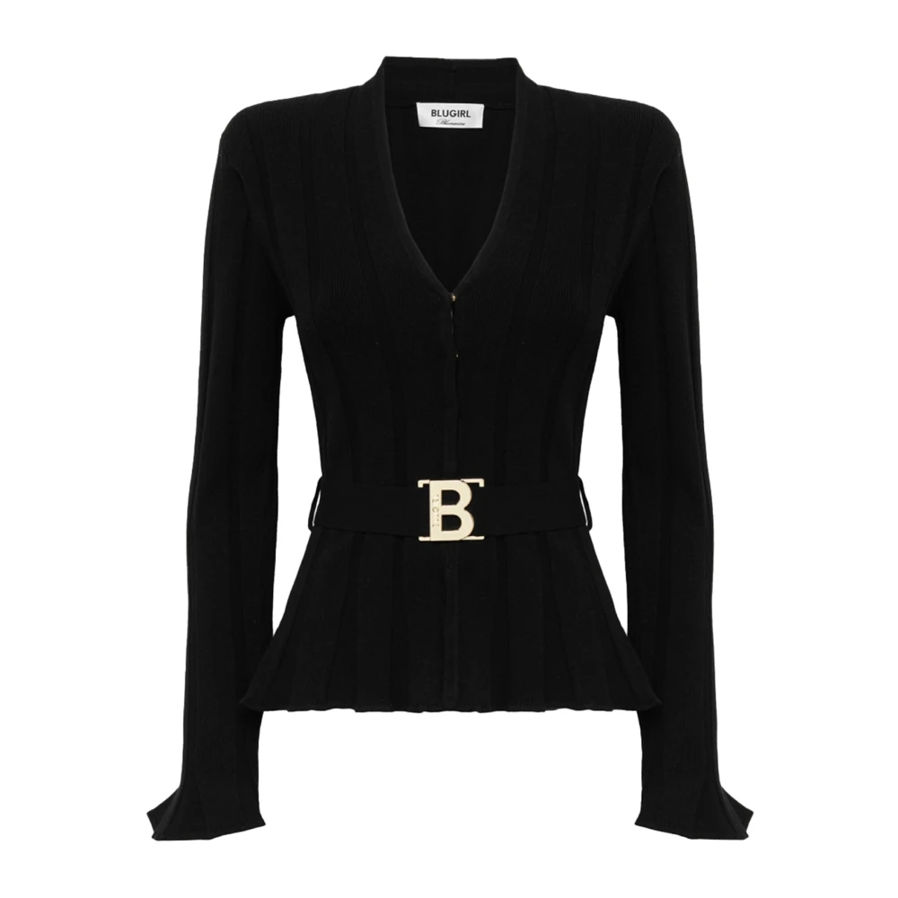 Blugirl Zwarte trui met knoopsluiting Black Dames