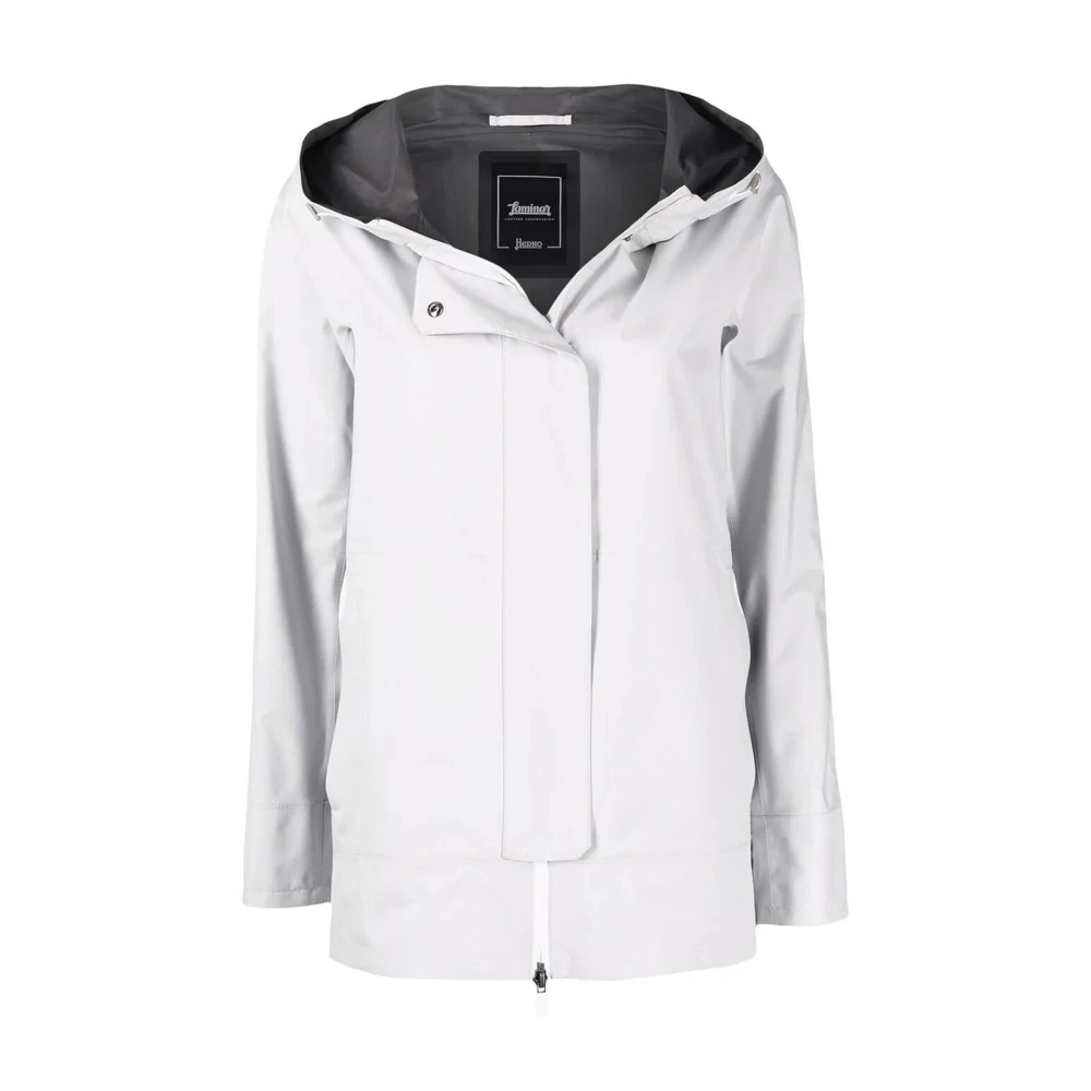 Herno White Laminar Jacket - Female - Light Jackets - M - Jackets