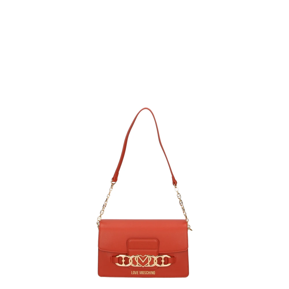 Love Moschino Rode Schoudertas met Harten Red Dames
