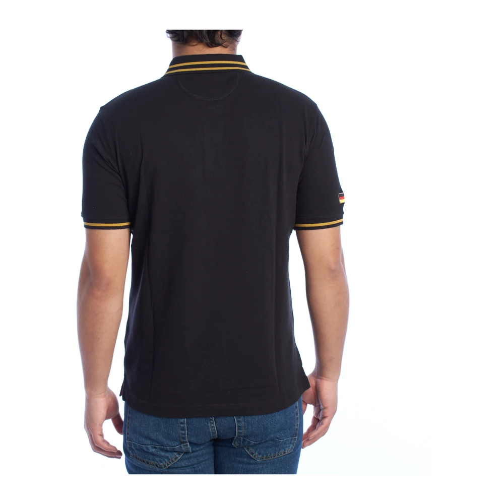 LA MARTINA Heren polo met korte mouwen Black Heren