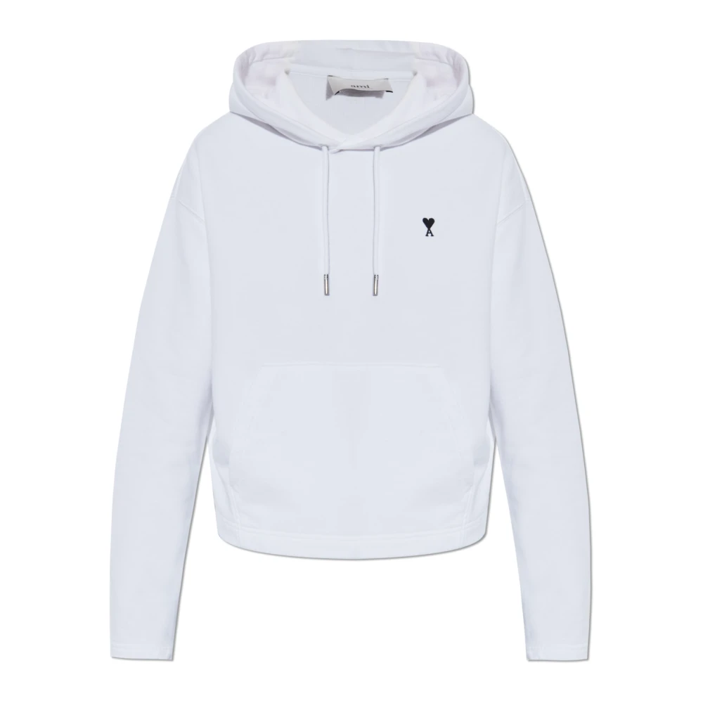 Ami Paris Vrouw Wit Hoodies & Sweatvesten Dames, M, Katoen, Hoodie