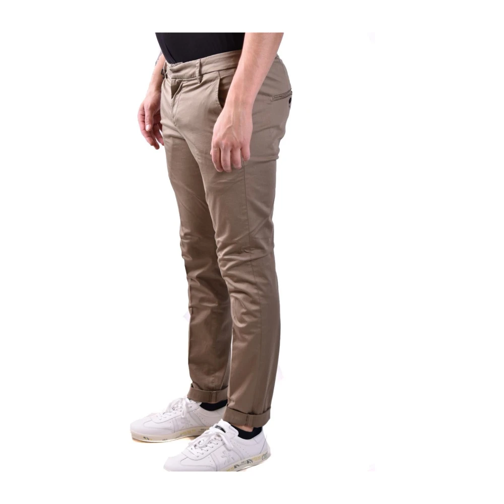 Dondup Multicolor Stijlvolle Katoenen Broek Brown Heren