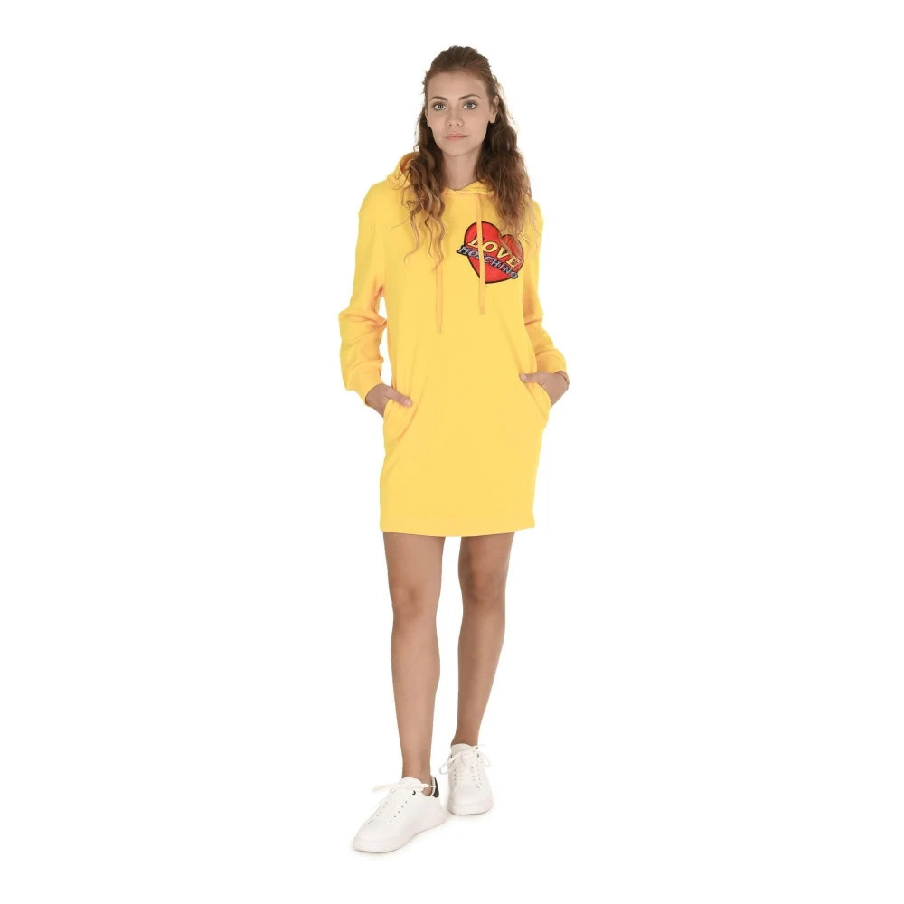 Moschino Gele Katoenen Jurk Stijlvol Model Yellow Dames