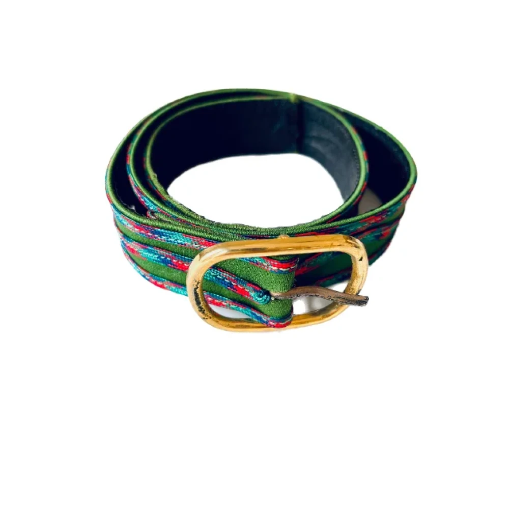 Yves Saint Laurent Vintage Pre-owned Canvas belts Green Dames