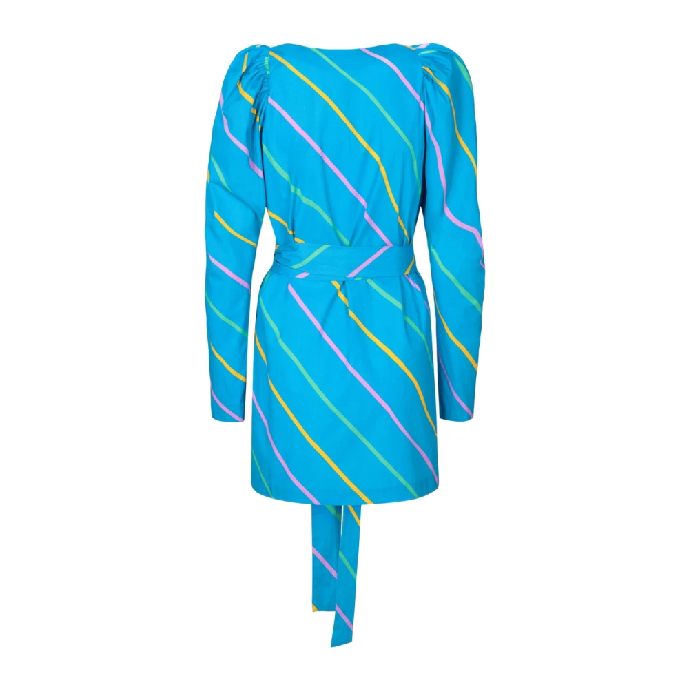 Rotate Birger Christensen Bridget Wrap Dress Blue Dames