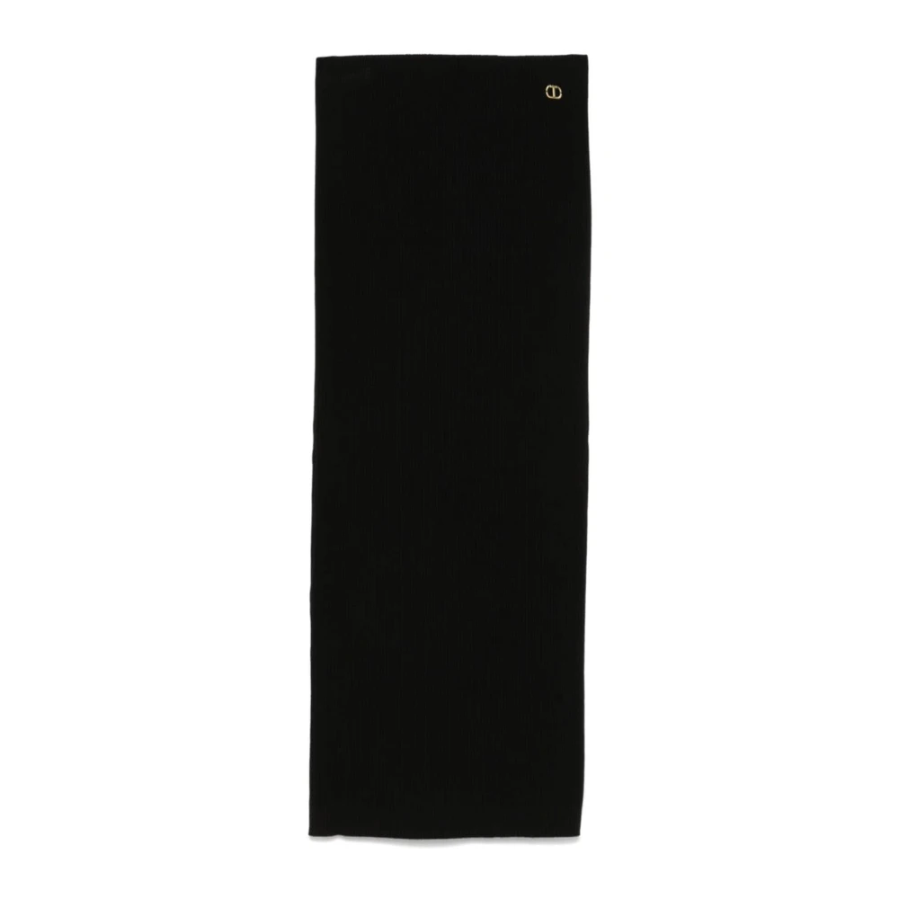 Twinset Geribbelde Gebreide Zwarte Rok Black Dames