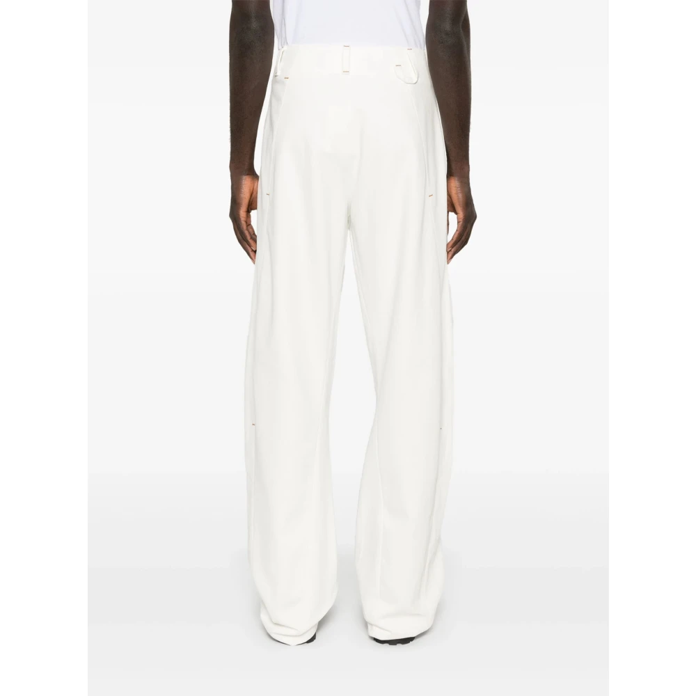 Jacquemus Witte Katoenen Tapered Jeans White Heren