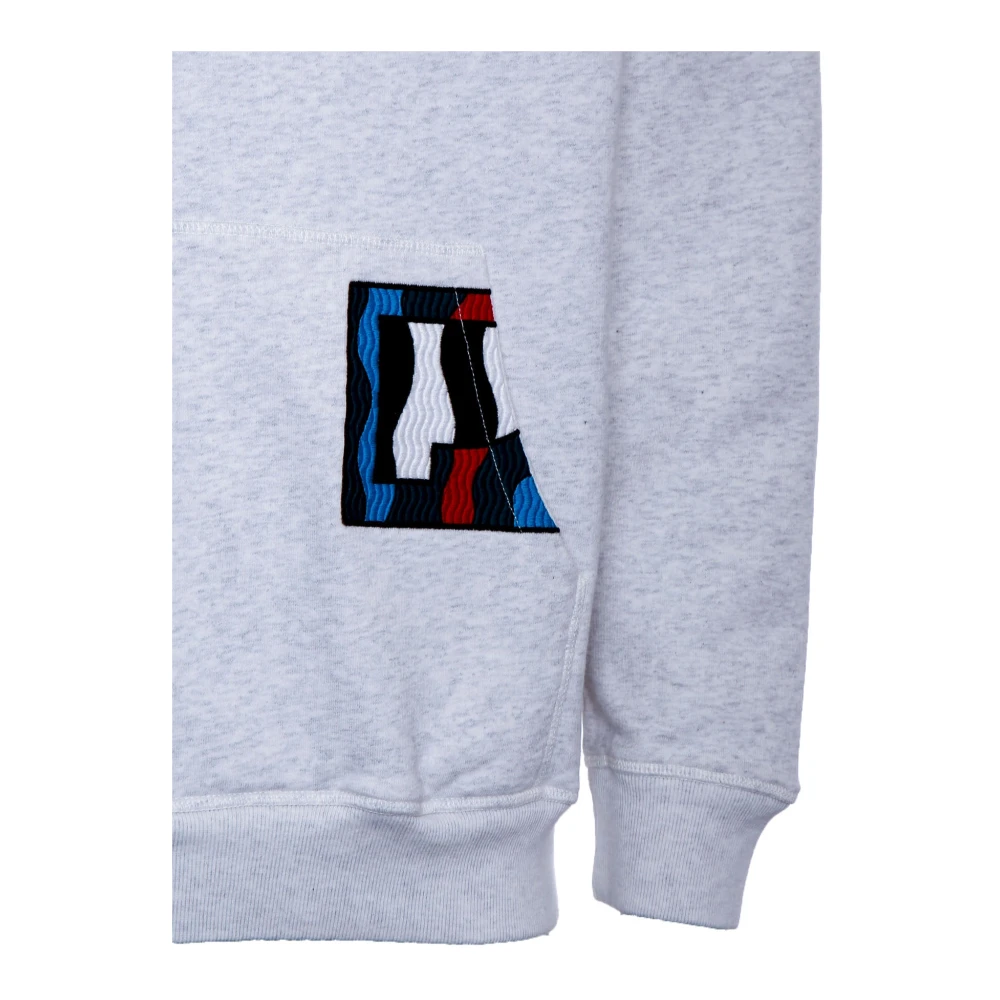 by Parra Gestreepte hoodie met kangoeroezak Gray Heren
