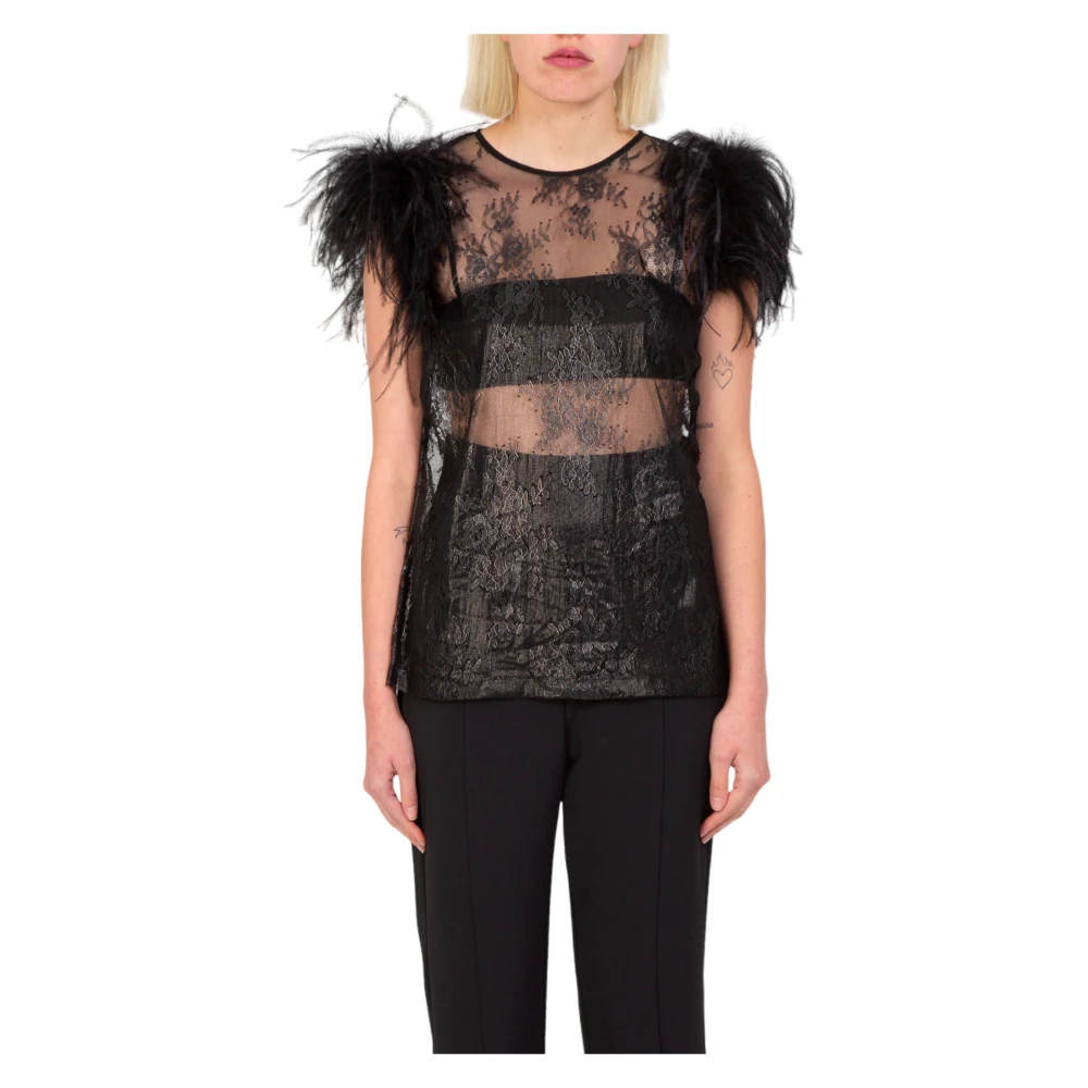 Pinko - Tops > T-Shirts - Black - Pinko - Modalova
