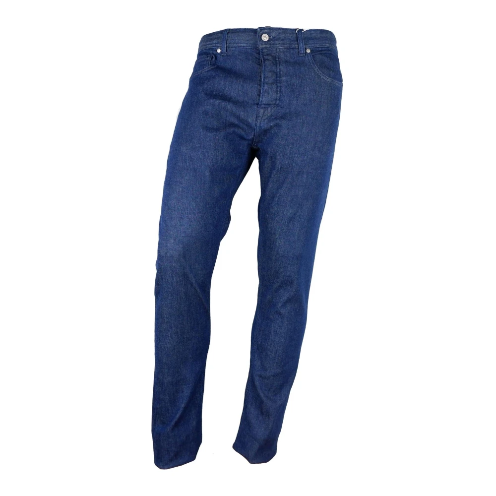 Aquascutum Donkere Denim Jeans Gemaakt in Italië Blue Heren