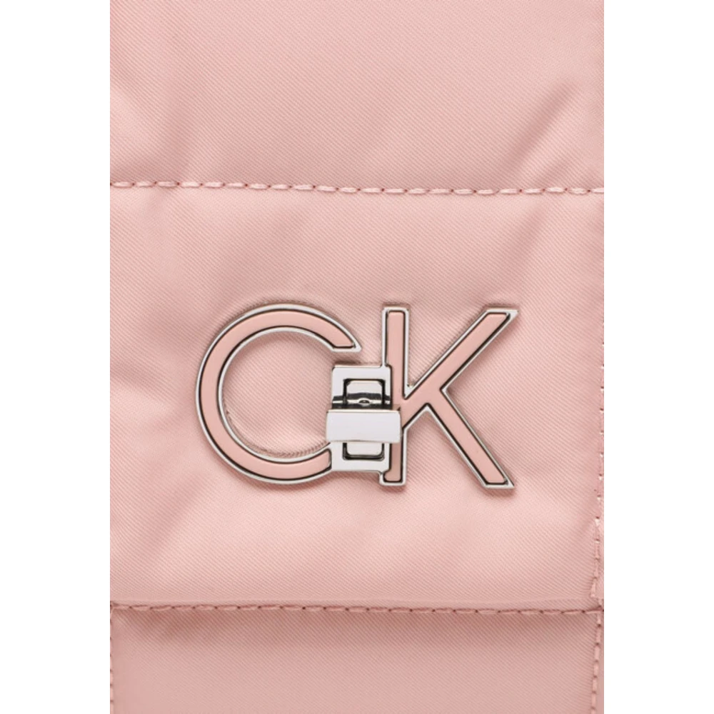 Calvin Klein Quilt Schoudertas voor Vrouwen Pink Dames