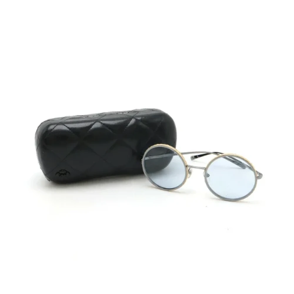 Chanel Vintage Pre-owned Glass sunglasses Blue Dames