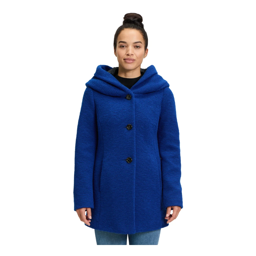Amber & June Korte jas met capuchon Blue Dames
