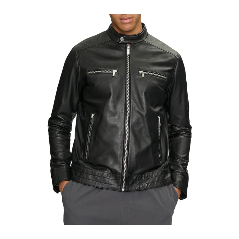 Karl Lagerfeld Jas leren jas 555019-543422 Black Heren