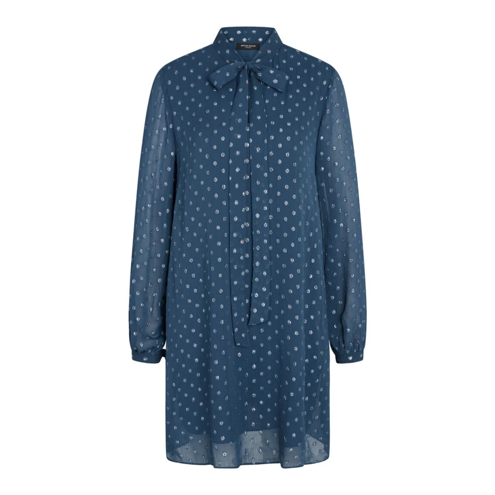 Bruuns Bazaar Indisk Teal Polka Dot Klänning Blue, Dam