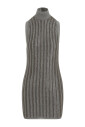metallic-olive-turtleneck-dress