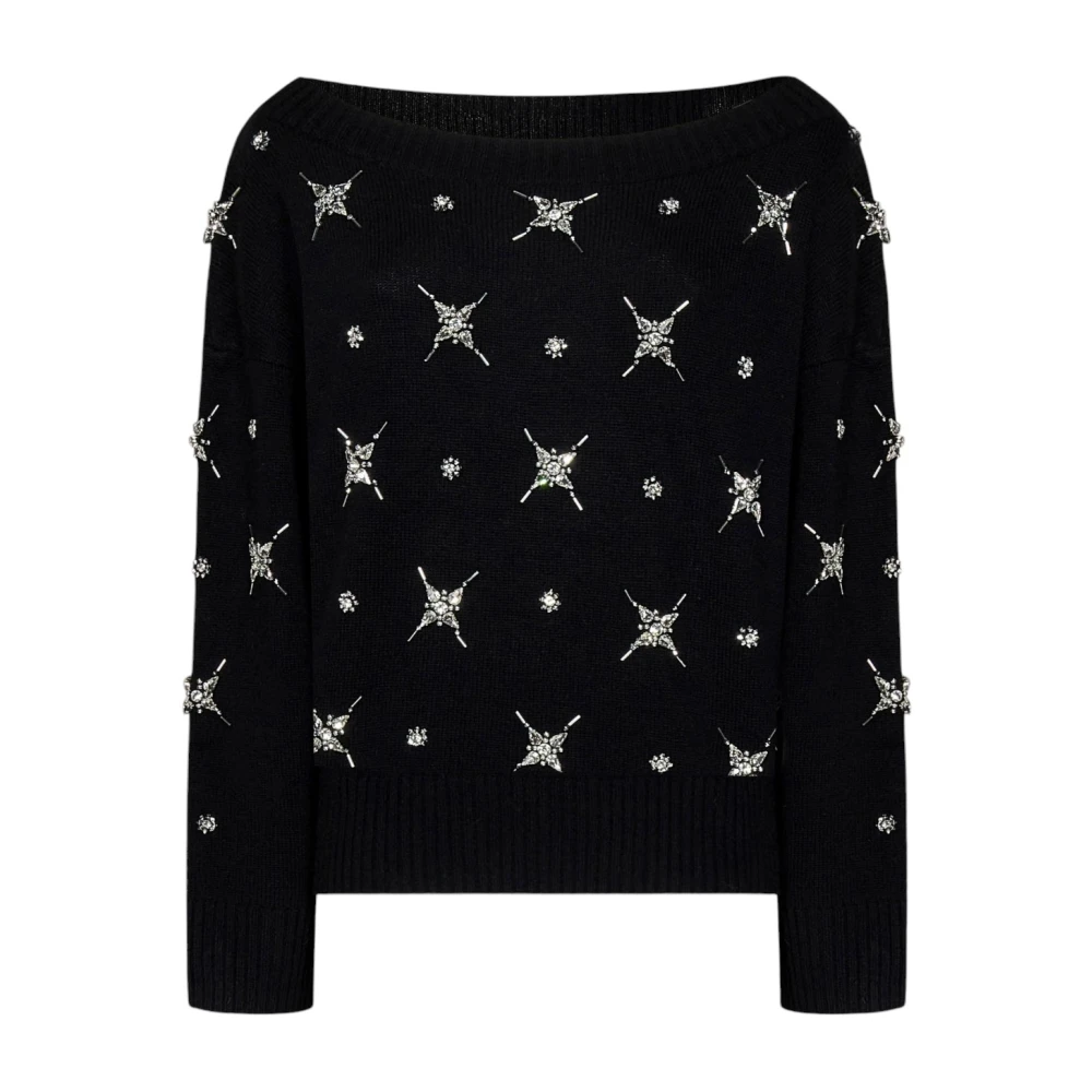 Pinko Stijlvolle Gebreide Top Black Dames