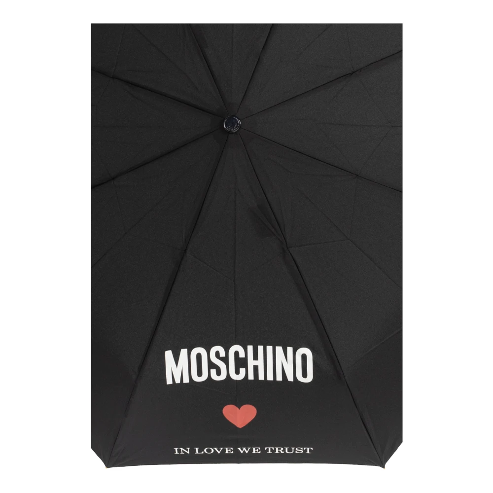 Moschino Paraplu met logo Black Unisex