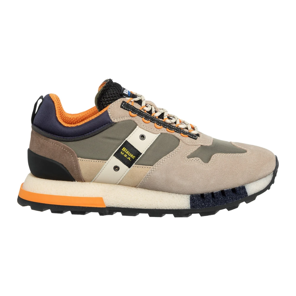 Blauer Multifärgad Snörning Heron Sneakers Multicolor, Herr