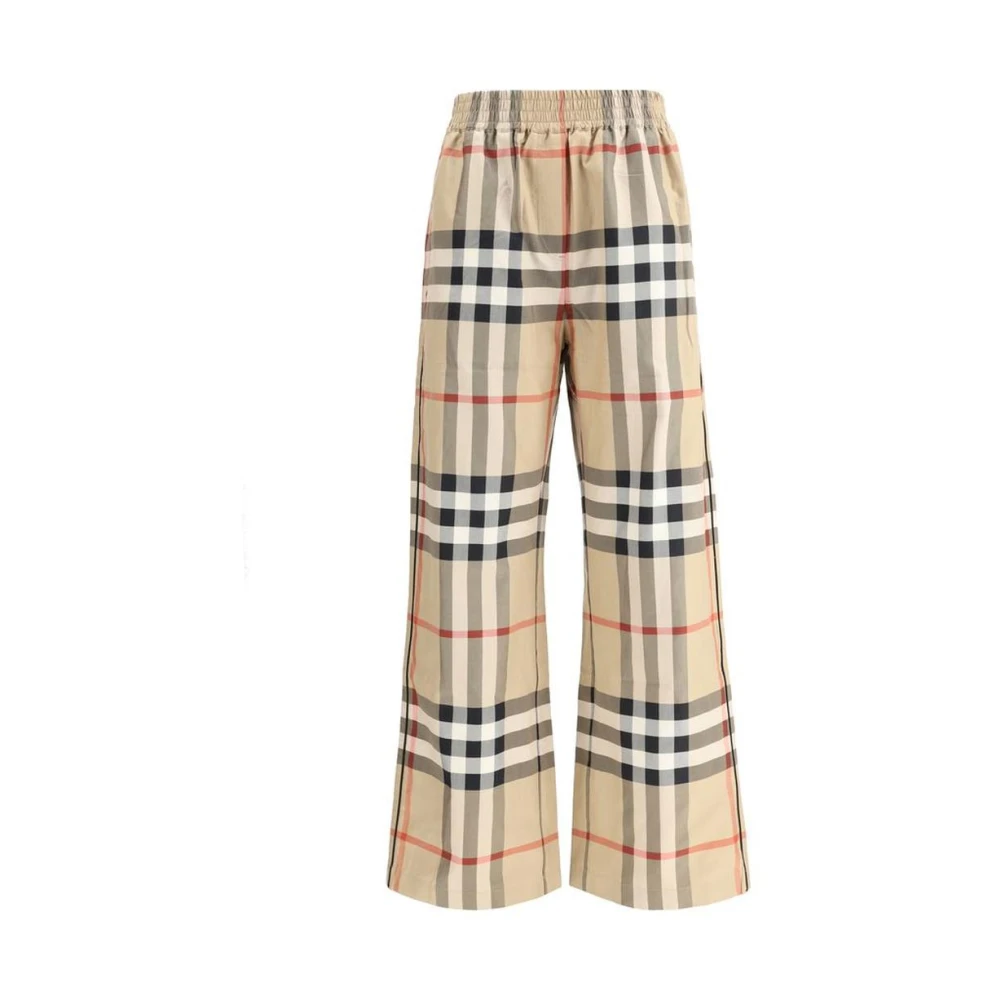 Burberry Casual geruite broek Brown Dames