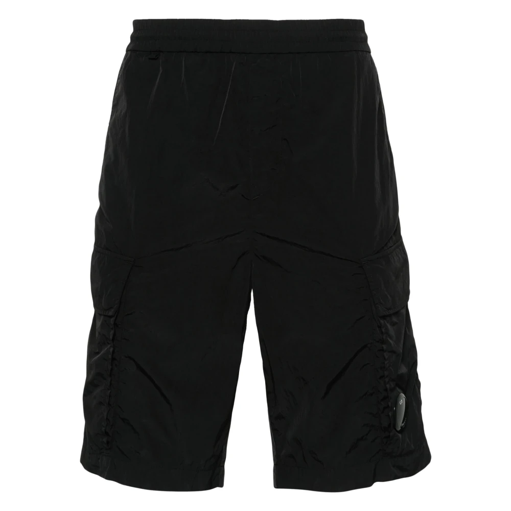 C.P. Company Zwarte Nylon Regular Fit Shorts Black Heren