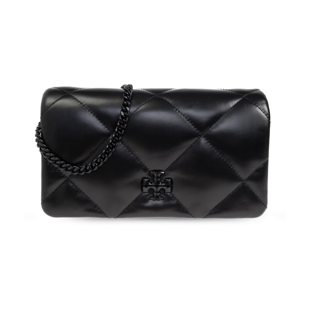 Tory Burch Women's Black Kira Diamond Chain Wallet