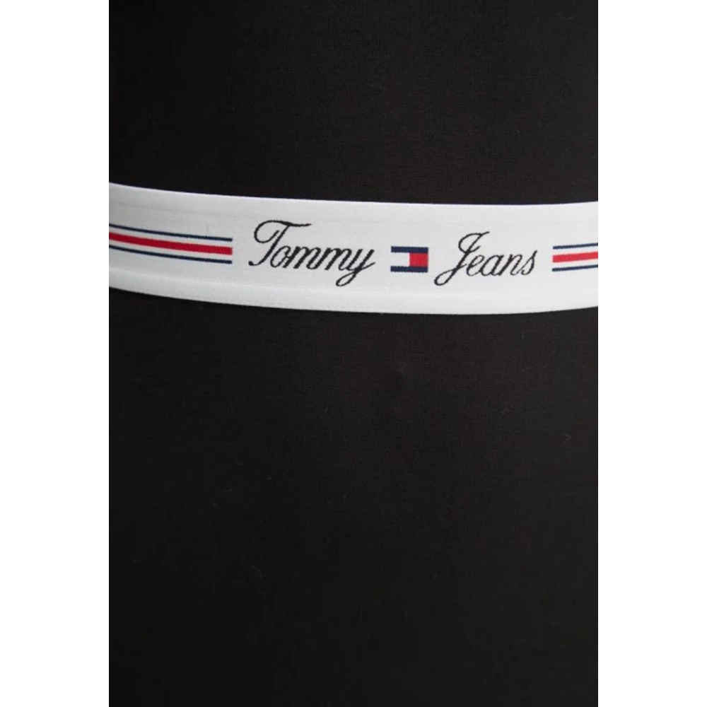 Tommy Hilfiger Zwarte Gebreide Jurk Ronde Hals Black Dames