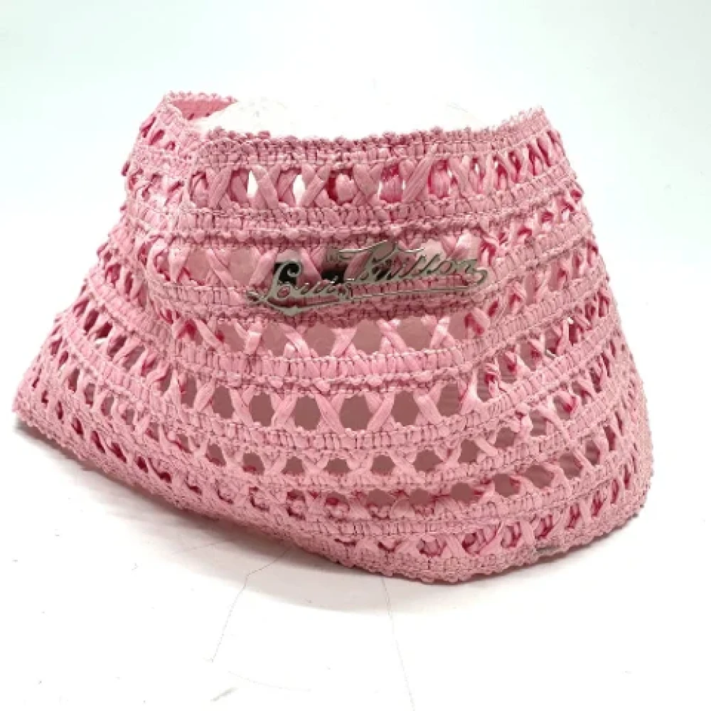 Louis Vuitton Vintage Pre-owned Raffia hats Pink Dames