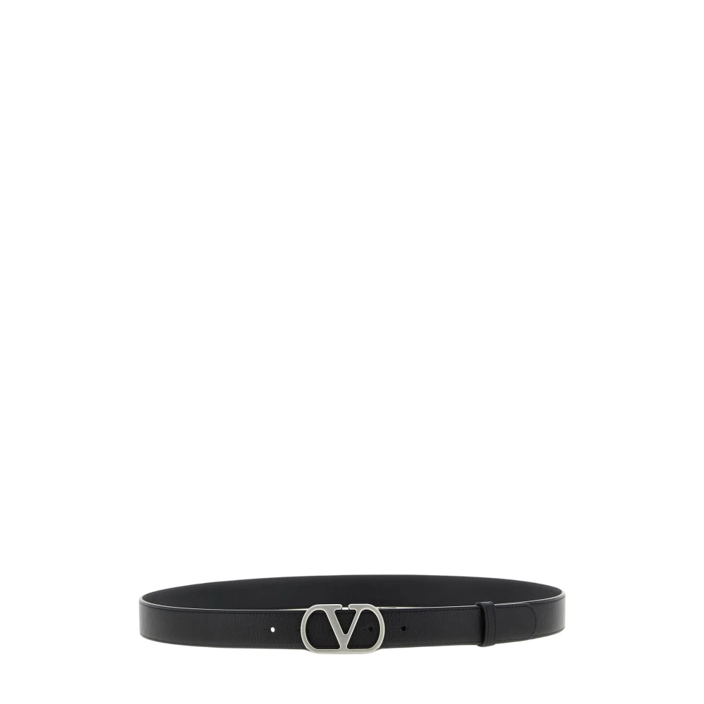 Valentino Garavani , Belts, Male, Black, 90 Cm, Vlogo Signature Leather Belt