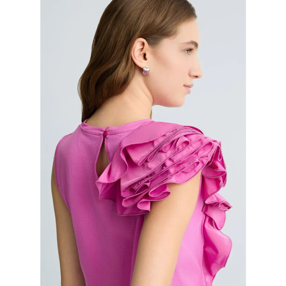 Liu Jo Glamoureuze Roze Bubble Top Pink Dames