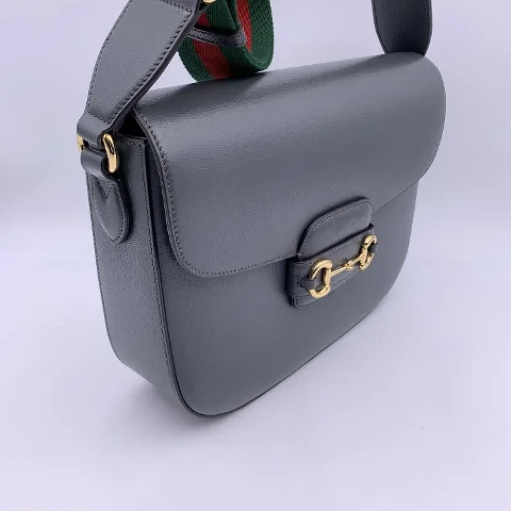 Gucci Vintage Pre-owned Leather gucci-bags Gray Dames