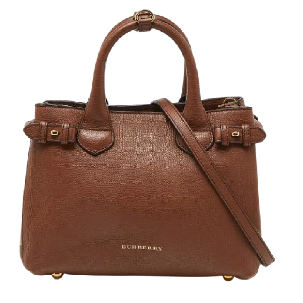 Burberry Vintage Pre-owned Leather totes Brown Dames