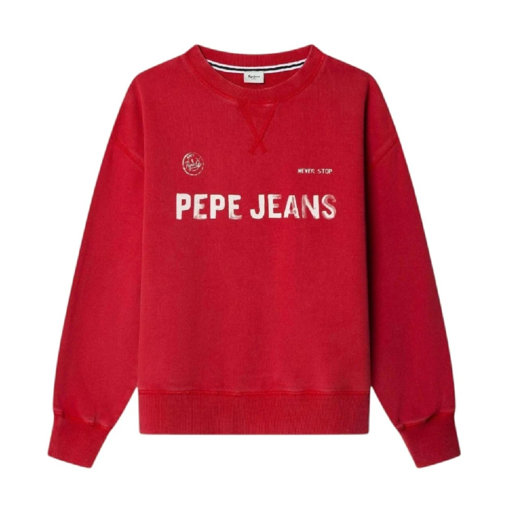 Pepe Jeans Boys Red Kids Sweatshirts, 12 Y, Sweatshirts